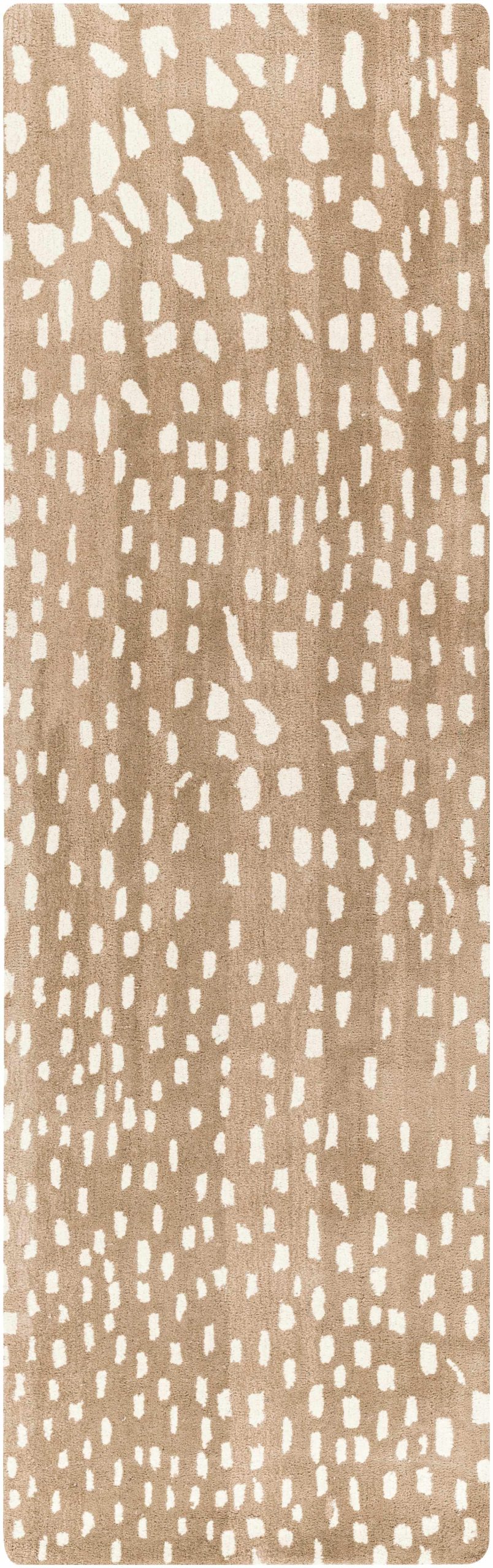 Athena Brown Giraffe Print Wool Rug - Image 3