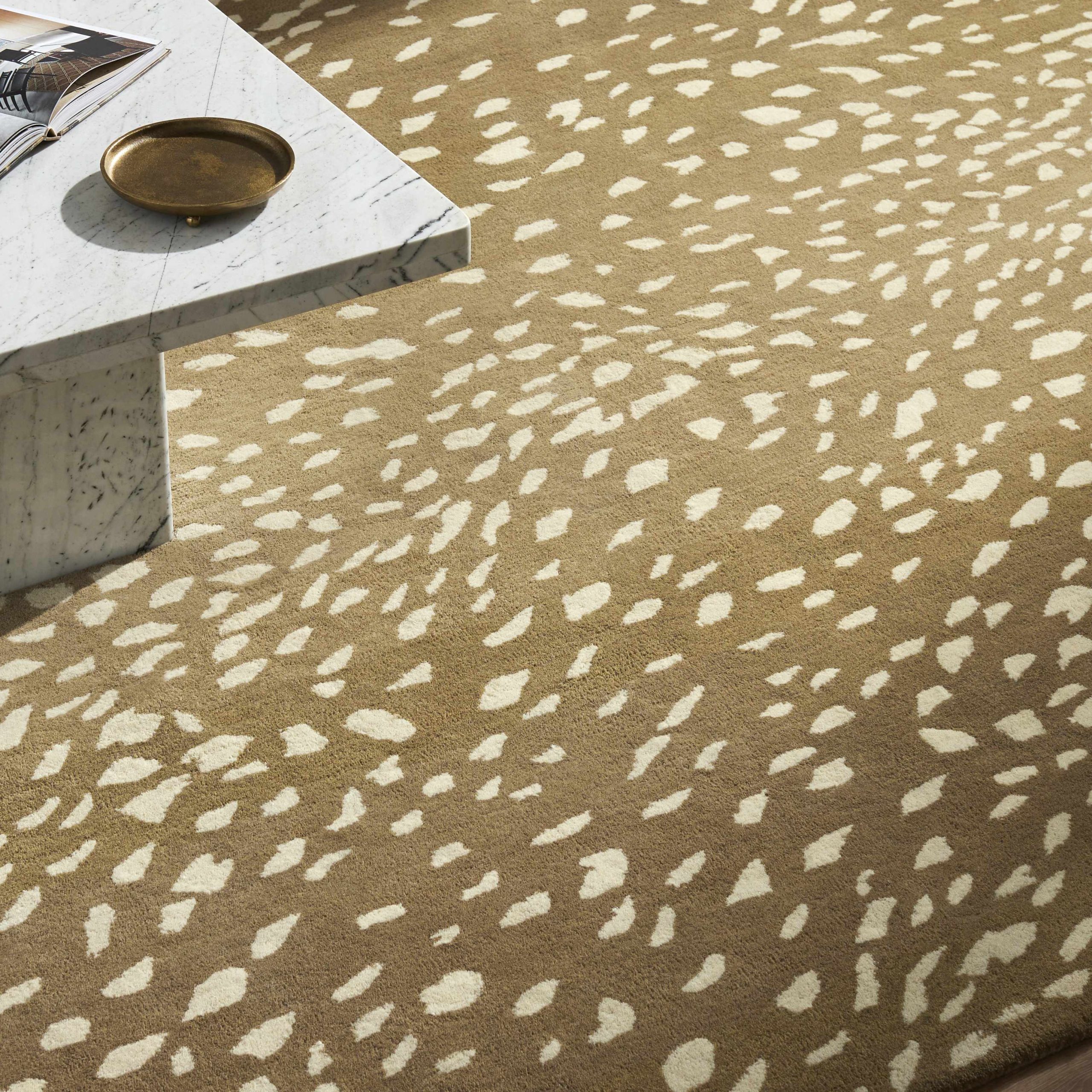 Athena Brown Giraffe Print Wool Rug - Image 6