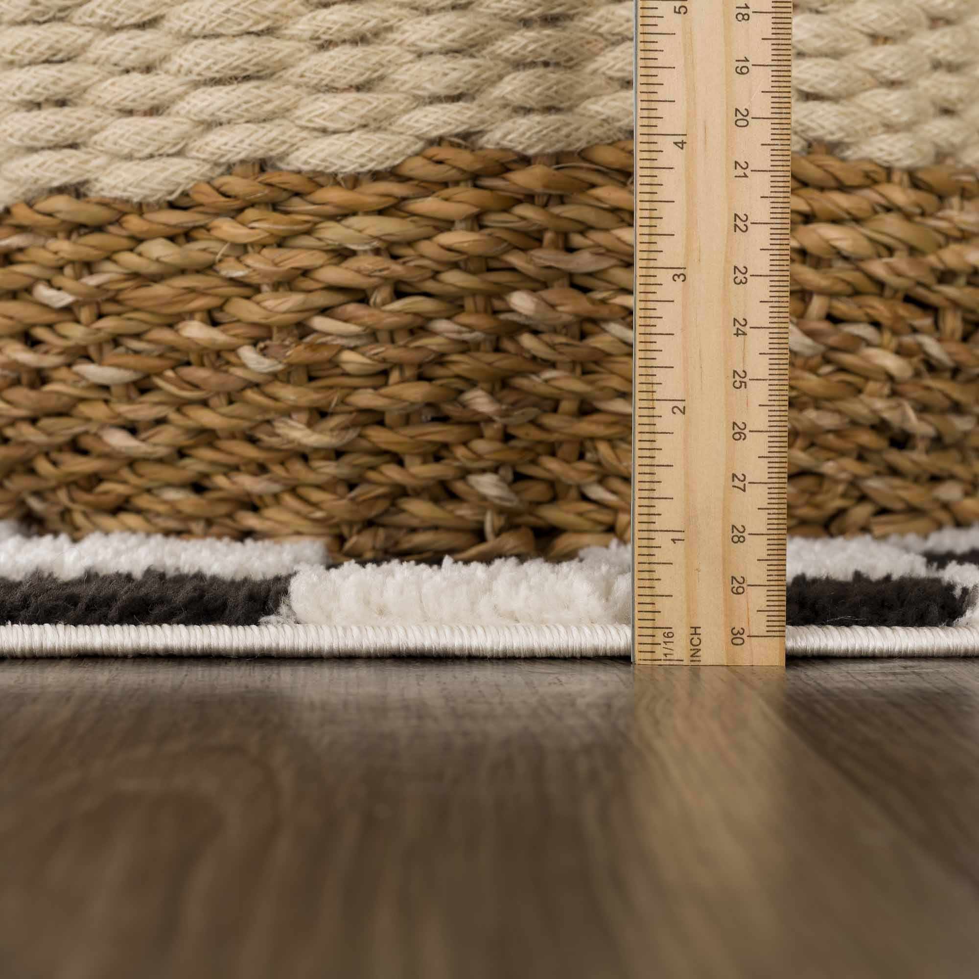 Lajos Black & White Checkered Plush Rug - Image 8