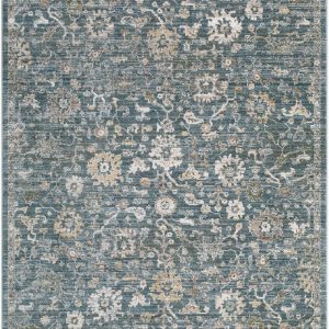 Denisa Medium Gray Floral Area Rug