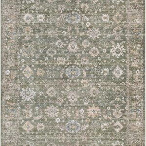 Humana Olive Traditional Area Rug