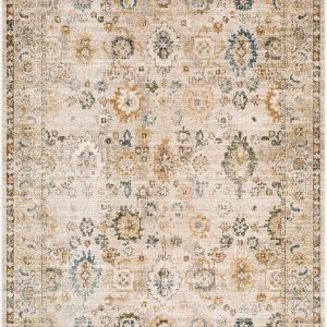 Hisako Taupe Traditional Area Rug