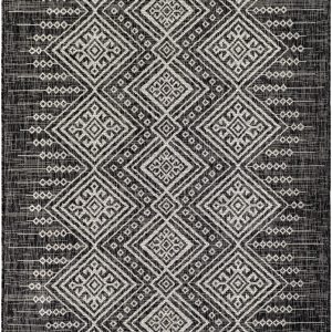 Frankville Black&White All Over Performance Outdoor Rug