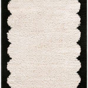 Dawa Cream Border Machine Woven Polyester Washable Area Rug