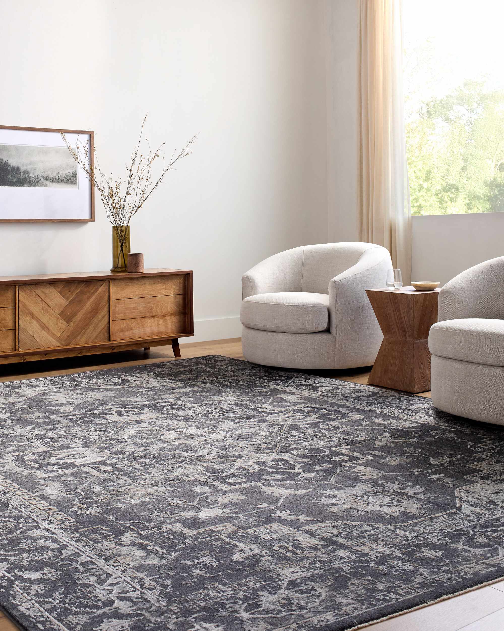 Alissa Black Area Rug - Image 2