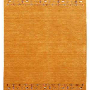 Gold And Blue Modern Design Hand Loomed Wool Area Rug