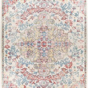 Hemingbrough Red&White Medallion Rug