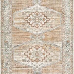 Pisi Medallion Modern Machine Woven Polyester Area Rug