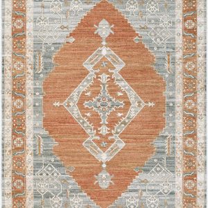 Kuniye Rust Traditional Area Rug