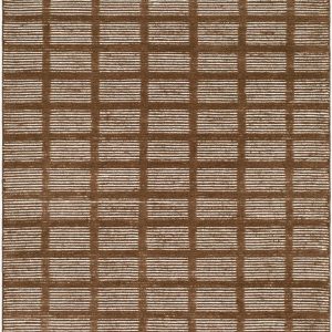Pumoma Brown Modern Minimalist Handmade Area Rug