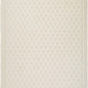 Darwid Beige Damask Washable Area Rug