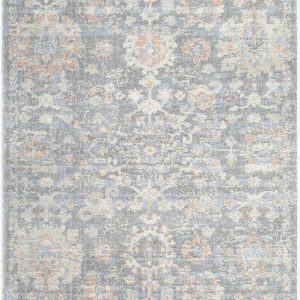Balvanera Slate Blue Traditional Area Rug