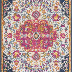 Kialla Magenta & Burnt Orange Area Rug