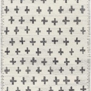 Lotta Light Silver Modern Wool Area Rug