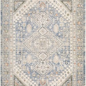 Haruto Blue Traditional Area Rug