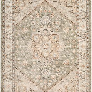 Delora Green Traditional Area Rug