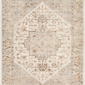 Delora Beige Traditional Area Rug