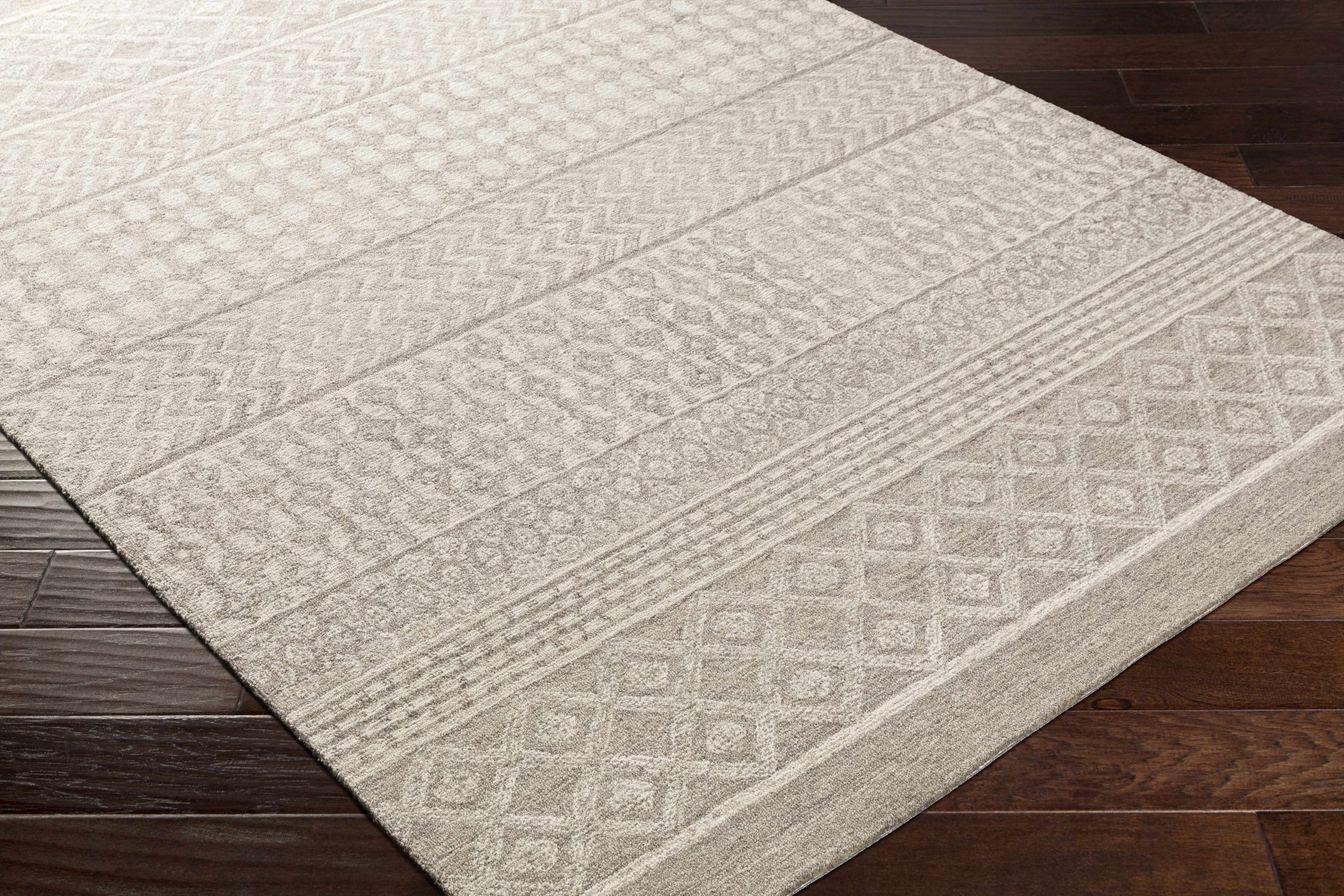 Lone Beige Tufted Maroc Wool Rug - Image 9