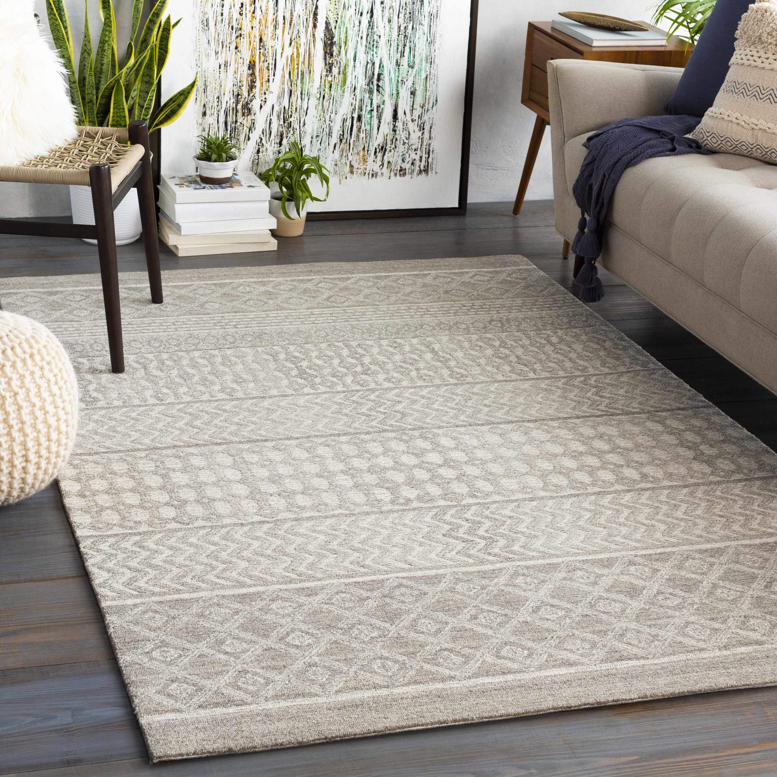 Lone Beige Tufted Maroc Wool Rug - Image 2