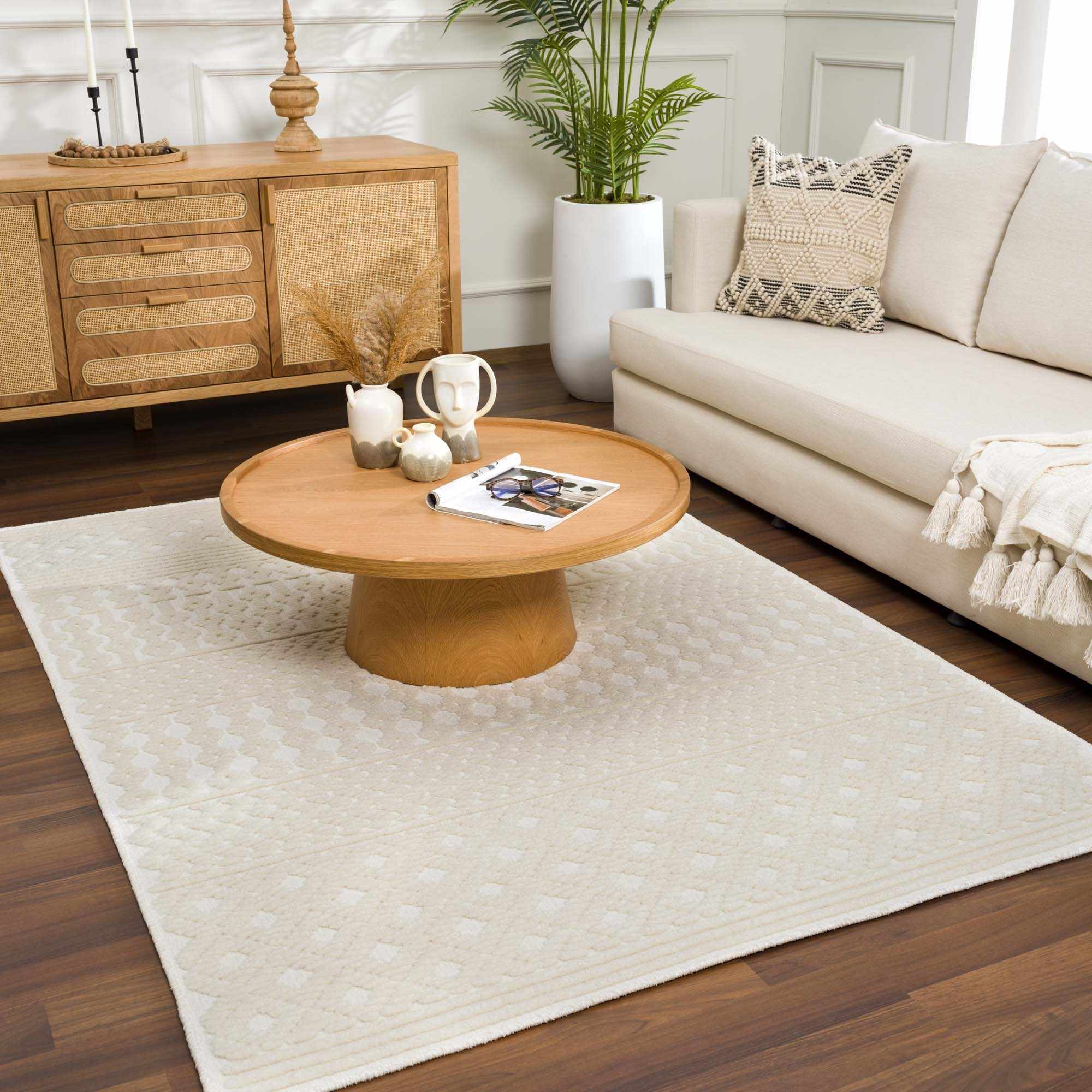 Drago White Washable Area Rug - Image 7