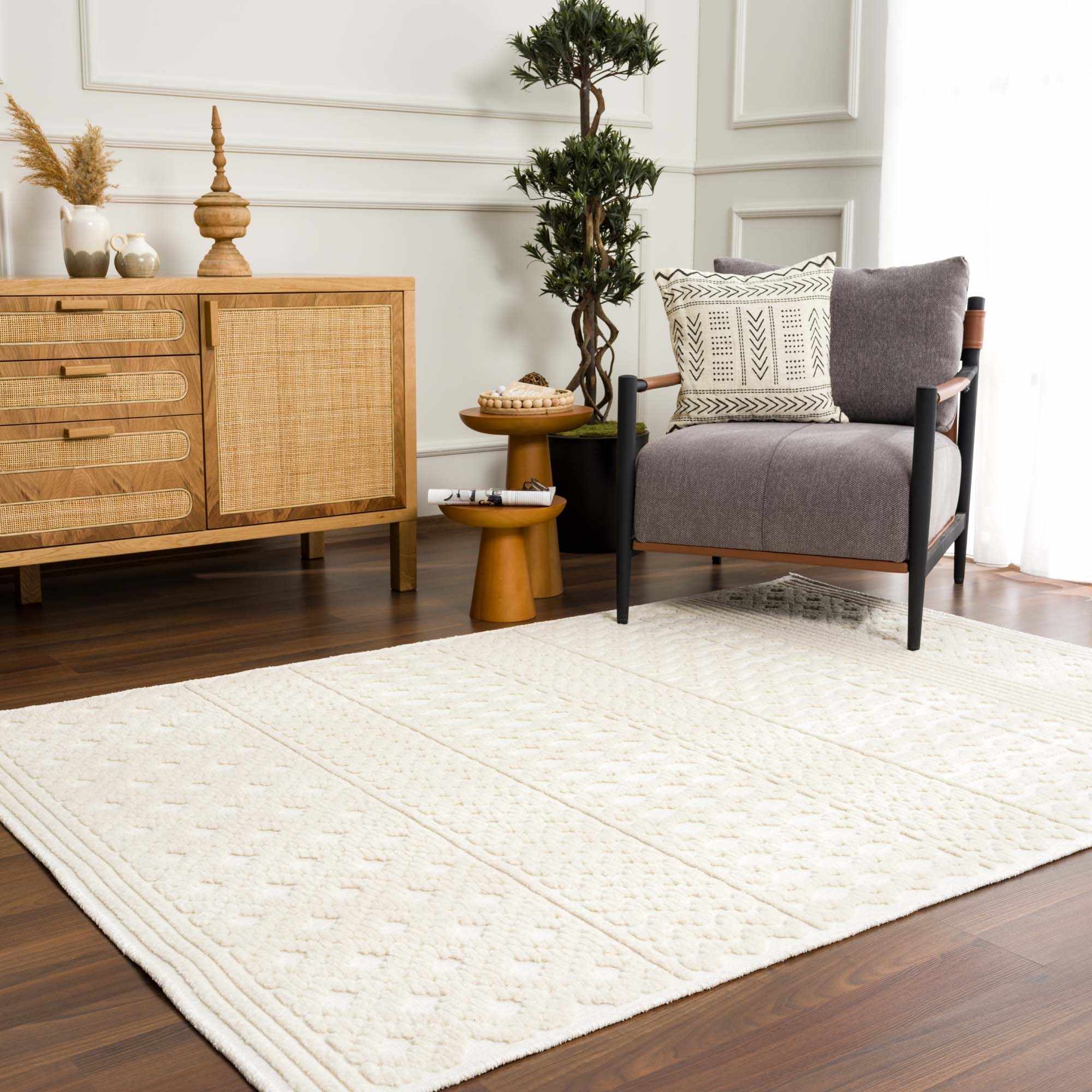 Drago White Washable Area Rug - Image 12