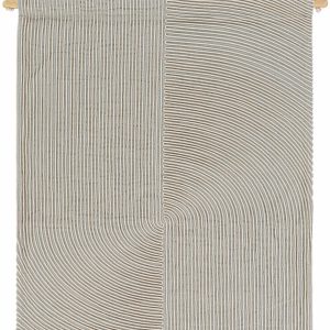 Lyndell Gray and Beige Geometric Wall Hanging