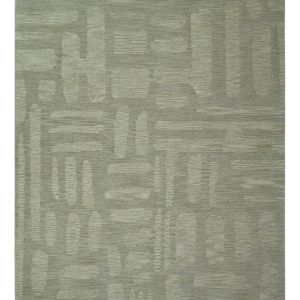 Modern Contemporarry Olive and Ivory Hand Tufted Custom Made wool rug