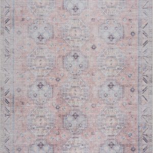 Morcott Peach Washable Area Rug