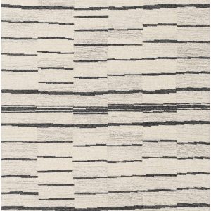 Moorebank Black Striped Wool Rug