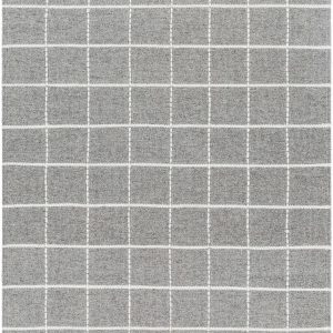 Nissa Gray Checkered Wool Rug