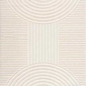 Guiling 3D Rainbow Area Rug with Tassels