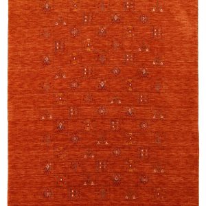 Orange Tribal Center Medallion Hand Loomed Wool Area Rug