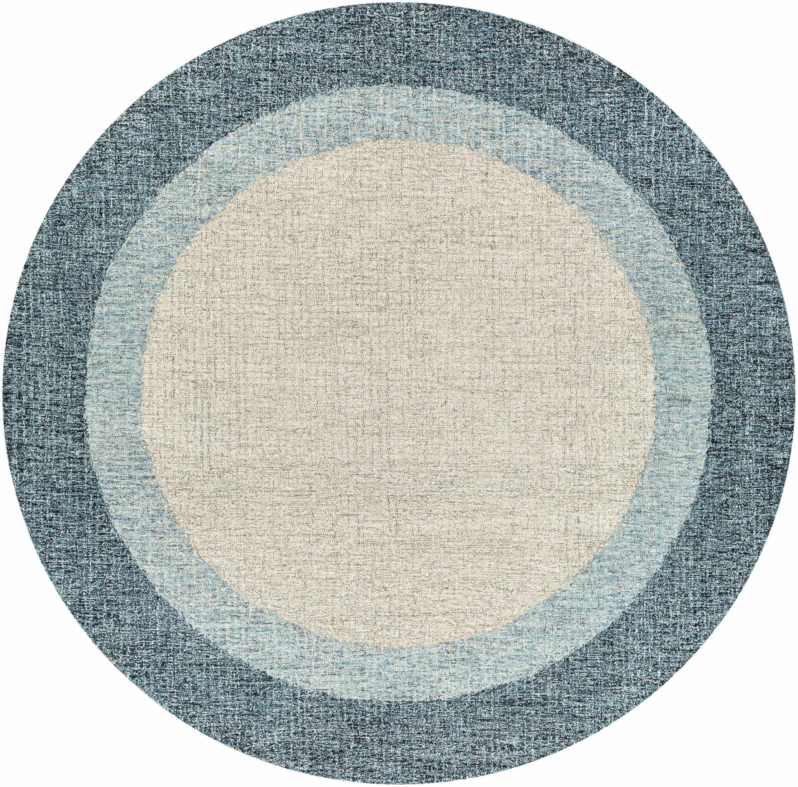 Padada Green Bordered Cream Wool Rug - Image 6