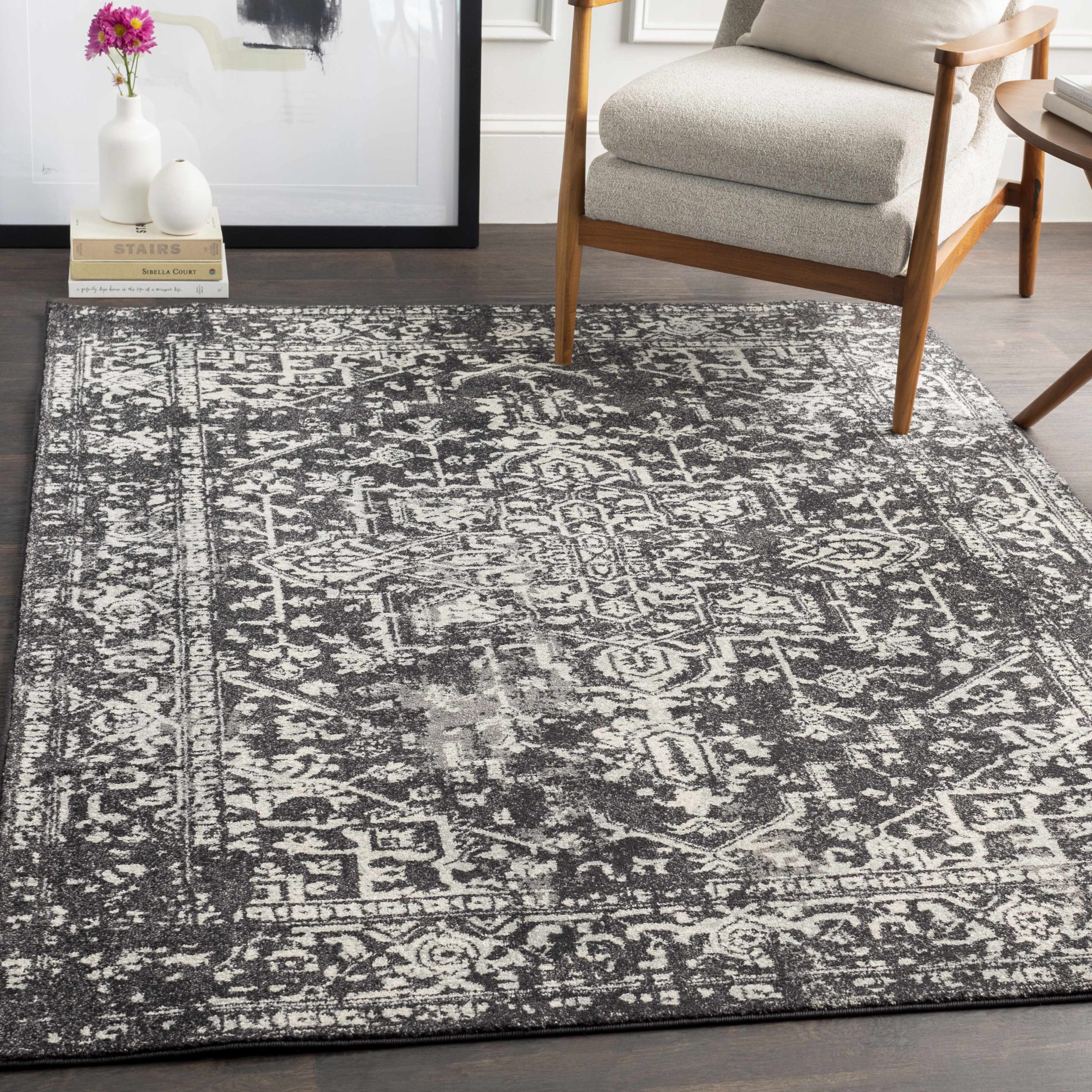Rachel Black Area Rug - Image 3