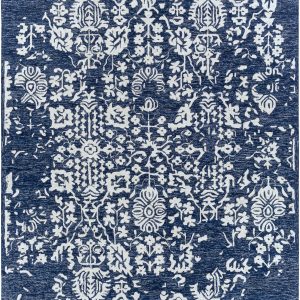 Poole Navy Wool Area Carpet