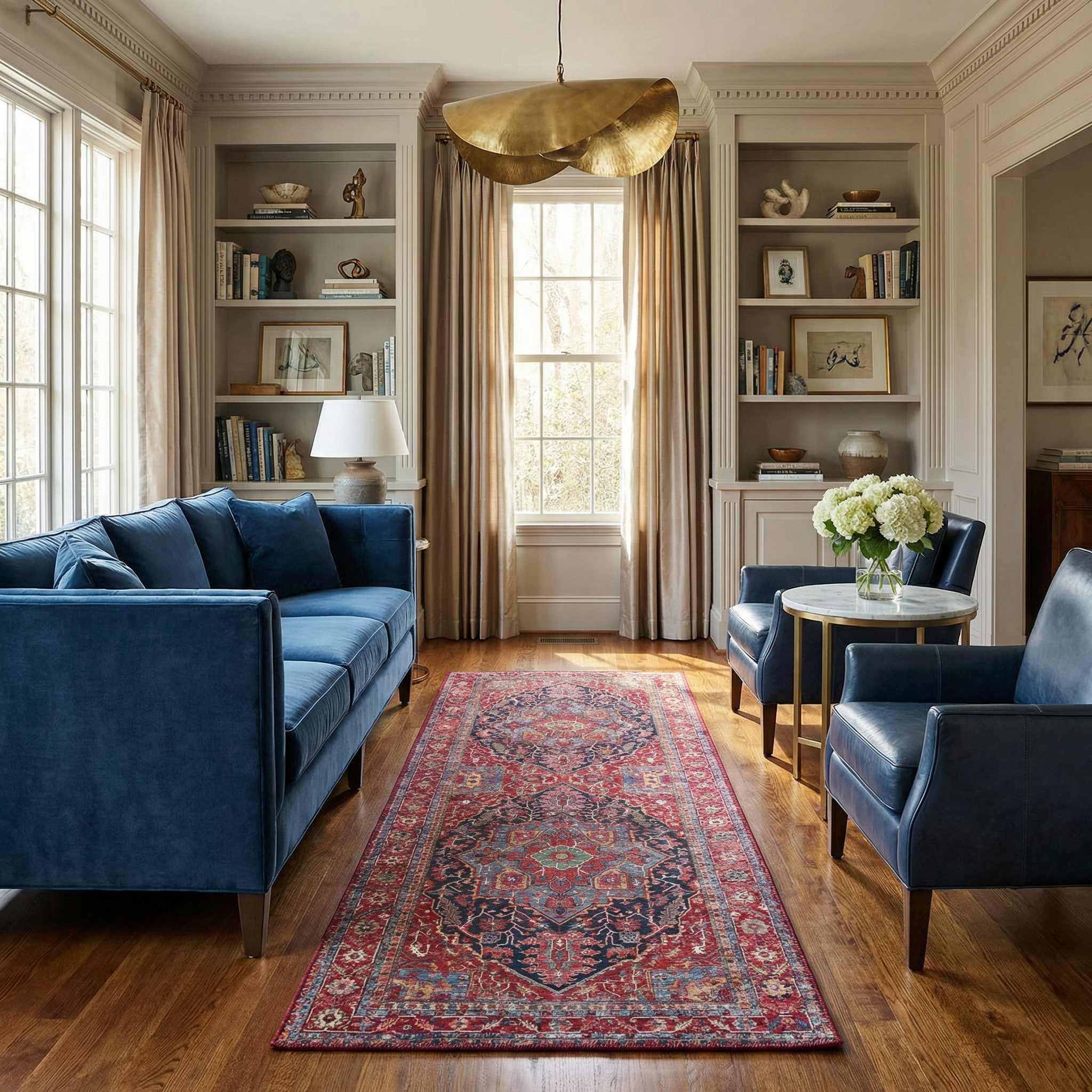 Pauline Red Medallion Performance Rug - Image 2