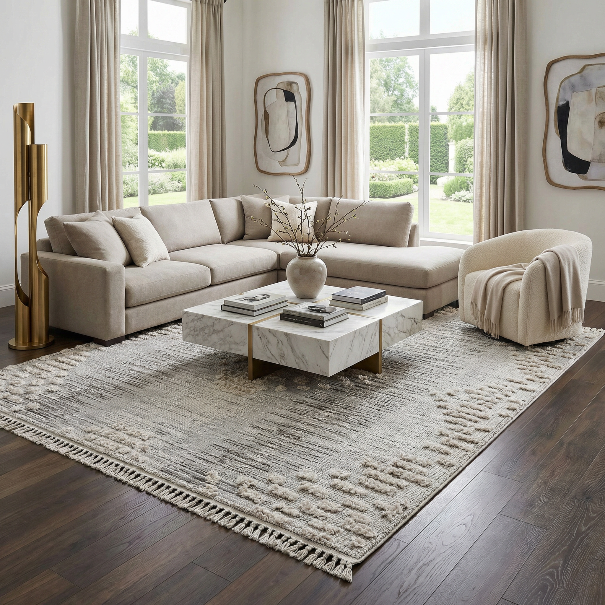 Poydras High-Low Rustic Rug - Image 2