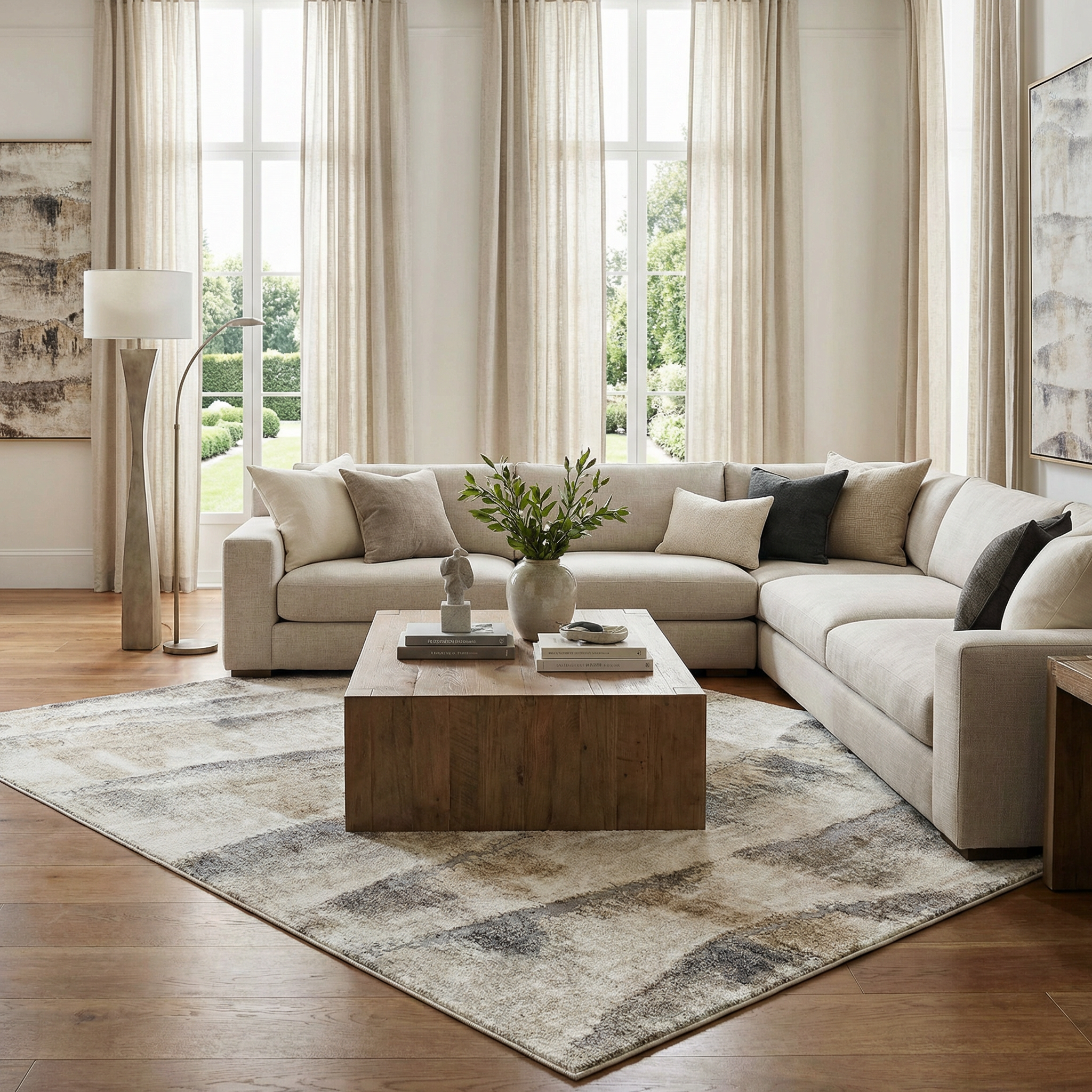 Banji Abstract Waves Area Rug - Image 2