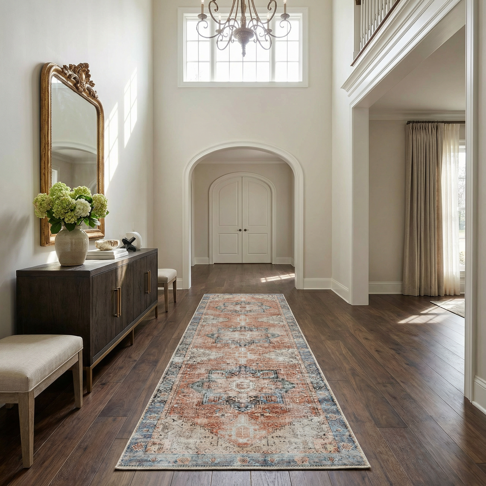 Rosman Distressed Washable Area Rug - Image 12