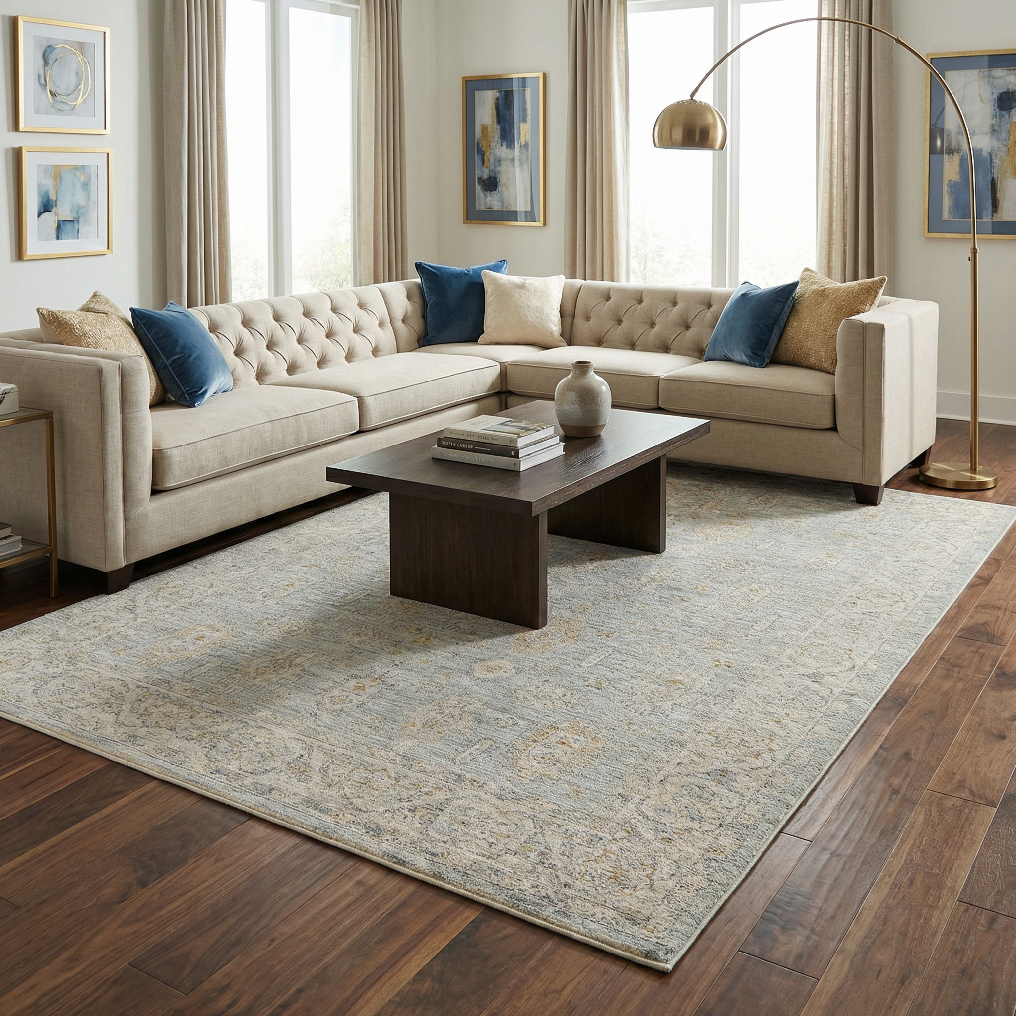 Coby Deep Teal Avant Garde Thick Luxe Area Rug - Image 2
