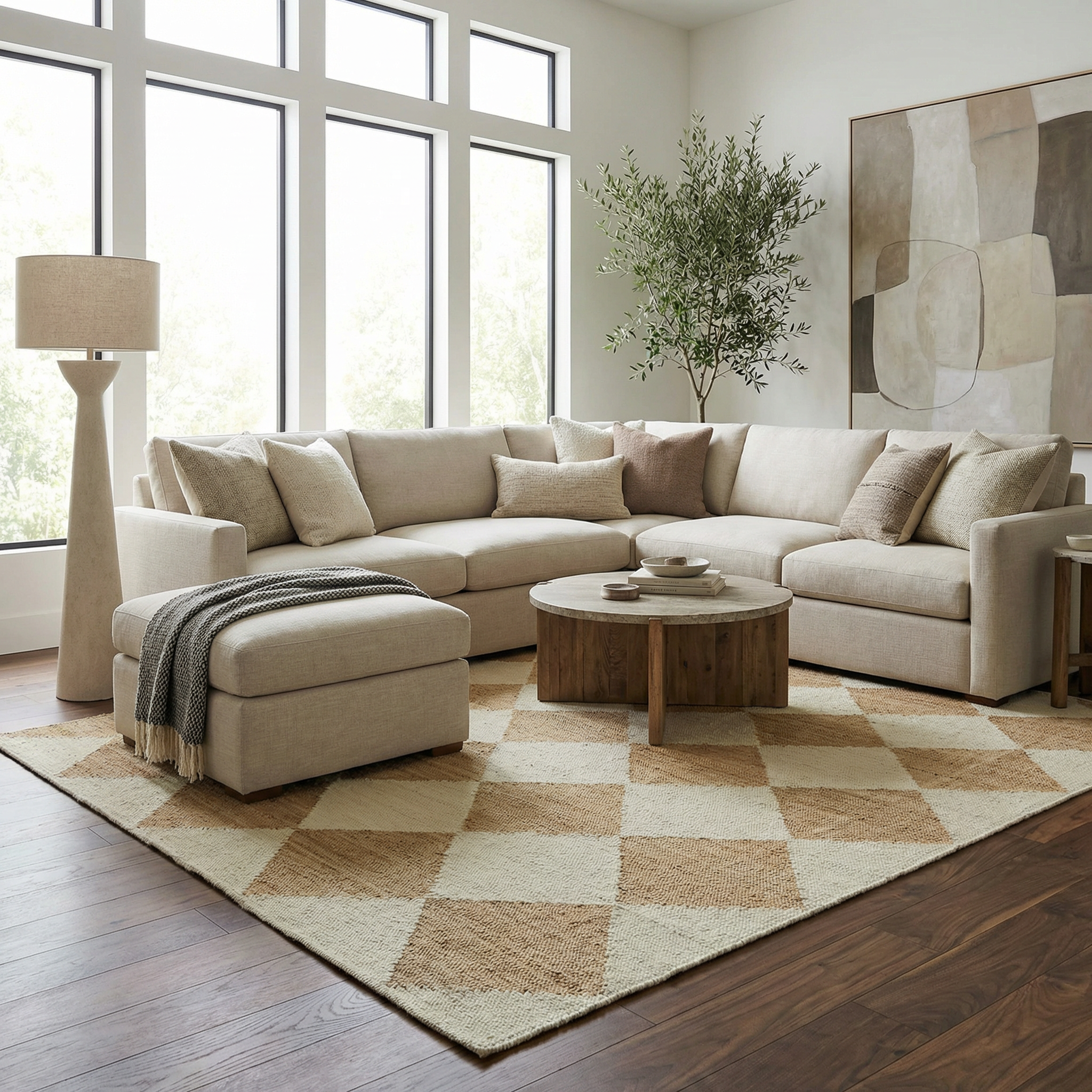 Andrin Beige Area Rug - Image 2