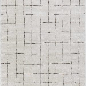 Cascade Ivory Modern Grid Rug by Our PNW Home x Livabliss