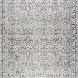 Our PNW Home Rainier Damask Brown Washable Rug