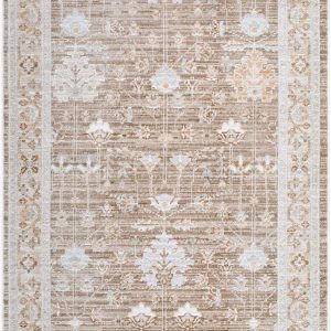 Keften Brown Traditional Area Rug