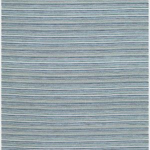 Jachai Blue Straped Washable Area Rug