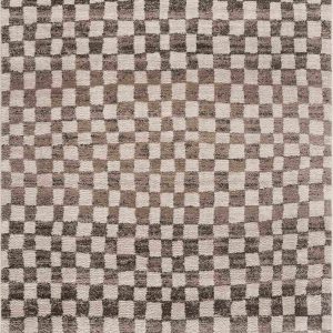 Benjy Cream & Charcoal Checkered Area Rug