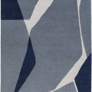 Robbins Modern Blue Wool Rug