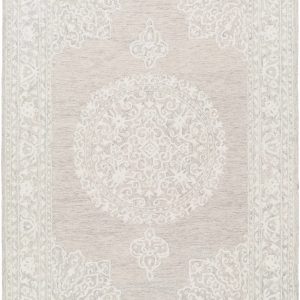 Roessleville Cream Wool Area Rug