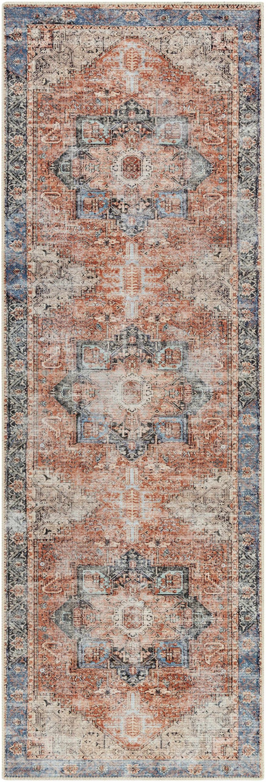 Rosman Distressed Washable Area Rug - Image 10