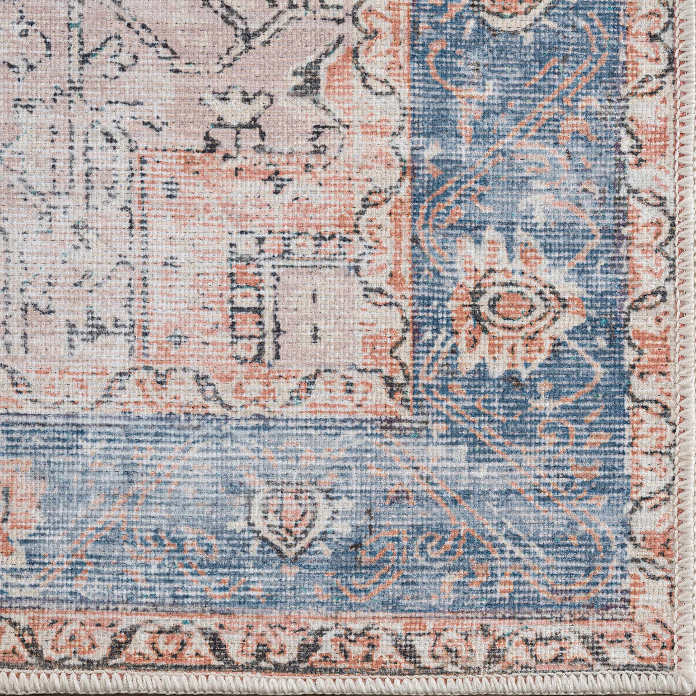 Rosman Distressed Washable Area Rug - Image 29